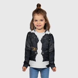 Детский лонгслив 3D Адам Дженсен в отражении deus ex - фото 2