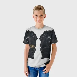 Детская футболка 3D Адам Дженсен в отражении deus ex - фото 2