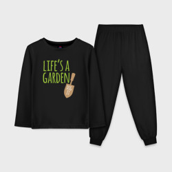 Детская пижама с лонгсливом хлопок Жизнь это сад