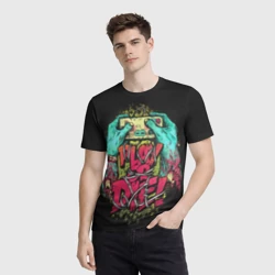 Мужская футболка 3D Play or die - фото 2