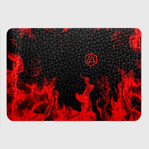 Картхолдер с принтом Linkin Park красный огонь лого, цвет красный - фото 4