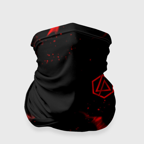 Бандана-труба 3D Linkin Park красный огонь лого, цвет 3D печать