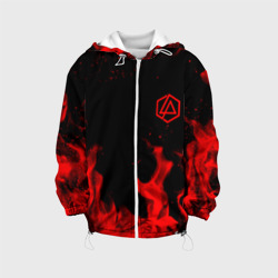 Детская куртка 3D Linkin Park красный огонь лого