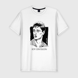 Мужская футболка хлопок Slim Ian Curtis from Joy Division