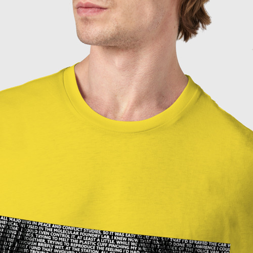 Мужская футболка хлопок Ink and grace, цвет желтый - фото 6