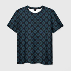 Мужская футболка 3D Паттерн узоры тёмно-синий