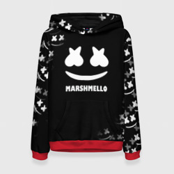 Женская толстовка 3D Marshmello белое лого