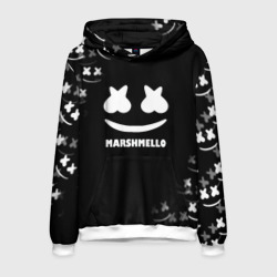 Мужская толстовка 3D Marshmello белое лого