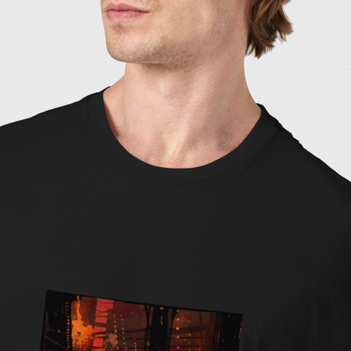 Мужская футболка хлопок Отшельник cyberpunk 2077 таро, цвет черный - фото 6