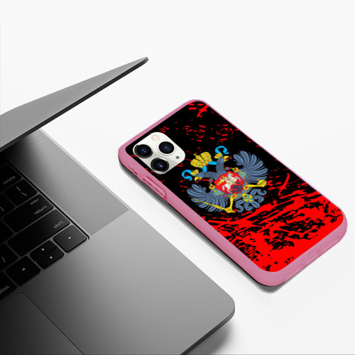 Чехол для iPhone 11 Pro Max матовый с принтом Имперский греб России краски, фото #5