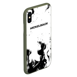 Чехол для iPhone XS Max матовый Nickelback серый дым рок - фото 2