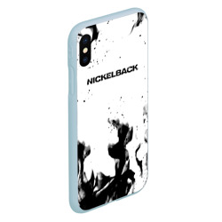 Чехол для iPhone XS Max матовый Nickelback серый дым рок - фото 2