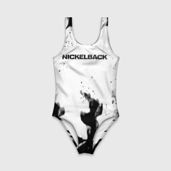 Детский купальник 3D Nickelback серый дым рок - фото 2