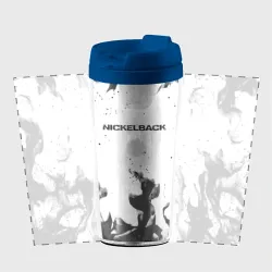 Термокружка-непроливайка Nickelback серый дым рок - фото 2