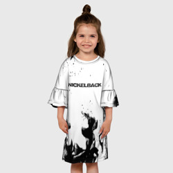 Детское платье 3D Nickelback серый дым рок - фото 2