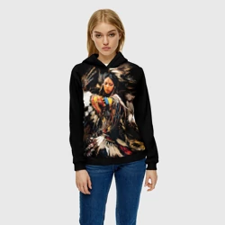 Женская толстовка 3D Танец коренной североамериканки - фото 2