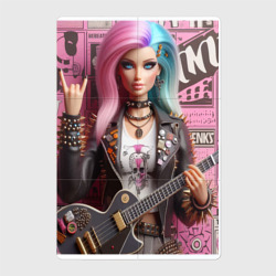 Магнитный плакат 2Х3 Barbie - punk guitarist ai art