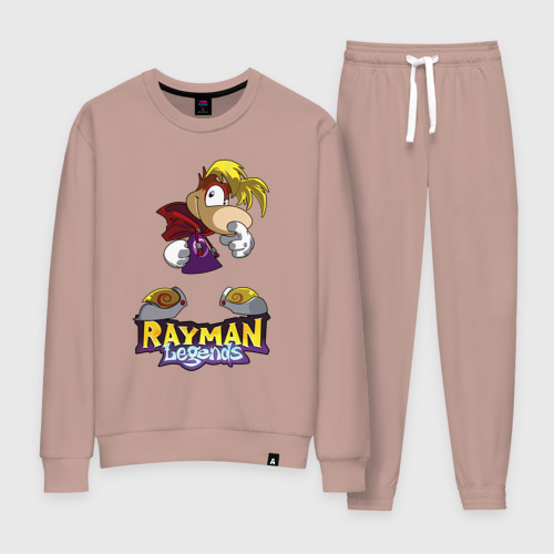 Женский костюм хлопок Rayman - legends, цвет пыльно-розовый