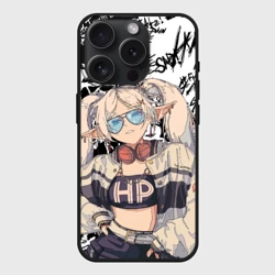 Чехол силиконовый для Apple iPhone 15 Pro Мax матовый Фрирен граффити