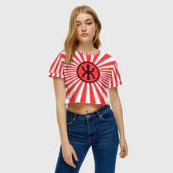 Женская футболка Crop-top 3D Red Alert: Империя Восходящего Солнца - фото 2