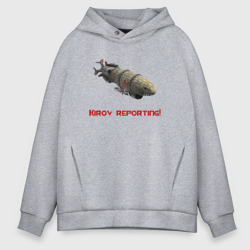 Мужское худи Oversize хлопок Red Alert: Дирижабль Киров