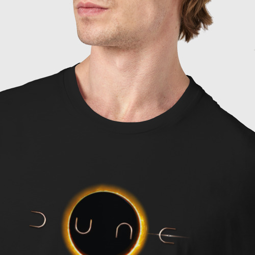 Мужская футболка хлопок Dune the movie logo, цвет черный - фото 6