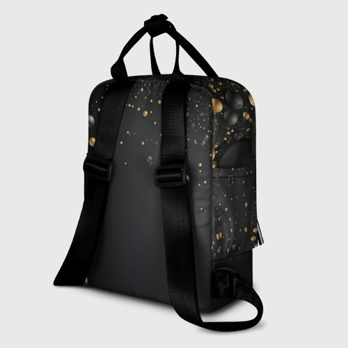Женский рюкзак 3D с принтом Золотая пыль, вид сзади #1