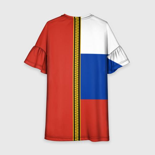 Детское платье 3D с принтом Россия и СССР, вид сзади #1