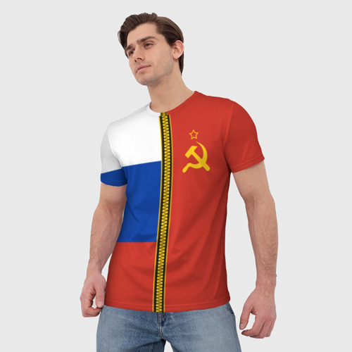 Мужская футболка 3D Россия и СССР, цвет 3D печать - фото 3