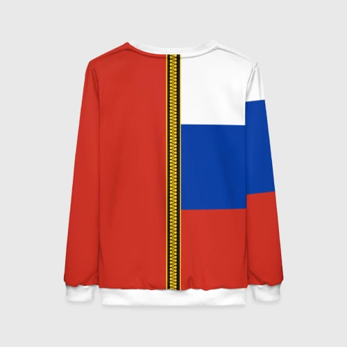 Женский свитшот 3D с принтом Россия и СССР, вид сзади #1