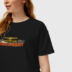 Женская футболка хлопок Oversize Command & Conquer: Red Alert logo - фото 2