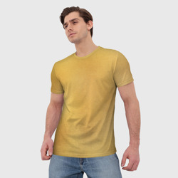 Мужская футболка 3D Золотая поверхность текстура - фото 2