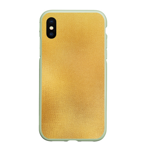 Чехол для iPhone XS Max матовый Золотая поверхность текстура, цвет салатовый