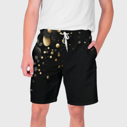 Черная геометрия с золотом – Мужские шорты 3D с принтом купить