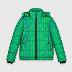 Зимняя куртка для мальчиков 3D Паттерн салатовый шестигранник