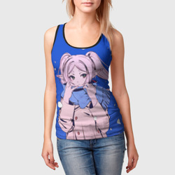 Женская майка 3D Фрирен и снег - фото 2