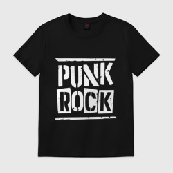 Мужская футболка хлопок Punk rock title