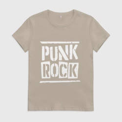 Женская футболка хлопок Punk rock title