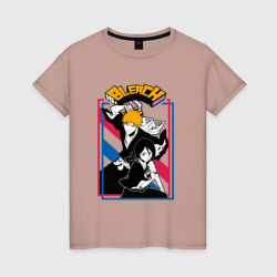 Женская футболка хлопок Rukia and Ichigo