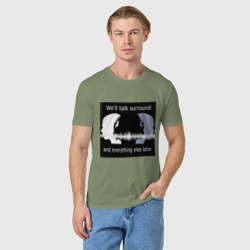 Мужская футболка хлопок Музыка наушники эквалайзер - фото 2