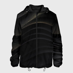 Золотые блестки  на черной абстракции – Мужская куртка 3D с принтом купить со скидкой в -10%