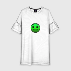 Детское платье 3D Геометри Даш смайлик