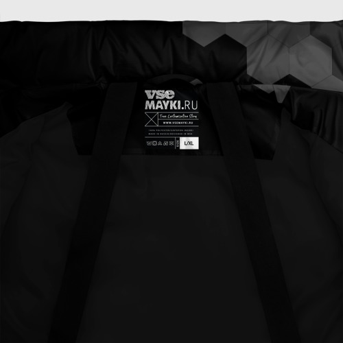 Мужская зимняя куртка 3D с принтом Palworld glitch на темном фоне вертикально, фото #4