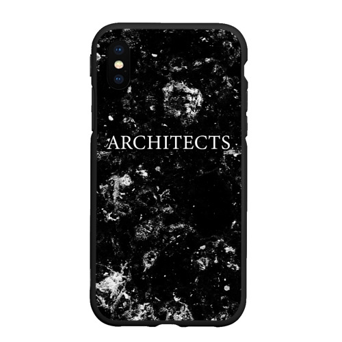 Чехол для iPhone XS Max матовый с принтом Architects black ice, вид спереди #2