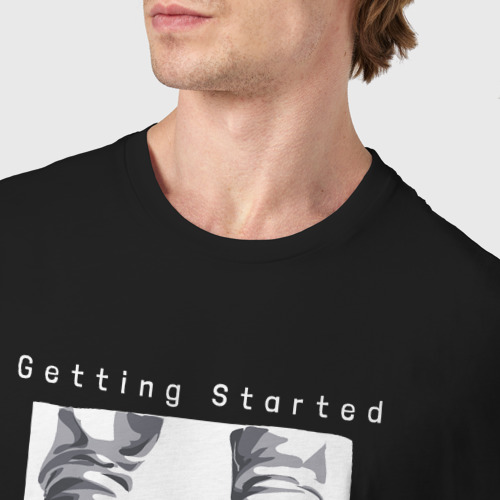 Мужская футболка хлопок First step streetwear, цвет черный - фото 6