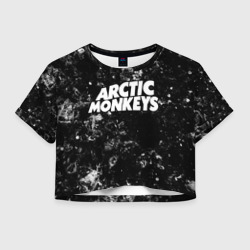 Женская футболка Crop-top 3D Arctic Monkeys black ice
