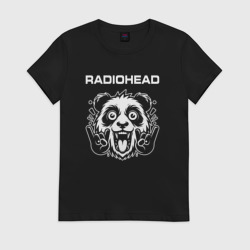 Женская футболка хлопок Radiohead rock panda