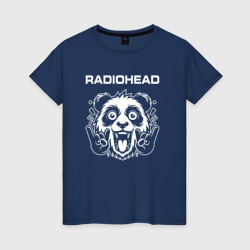 Женская футболка хлопок Radiohead rock panda