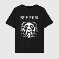Мужская футболка хлопок Oversize Burzum rock panda