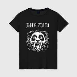 Женская футболка хлопок Burzum rock panda